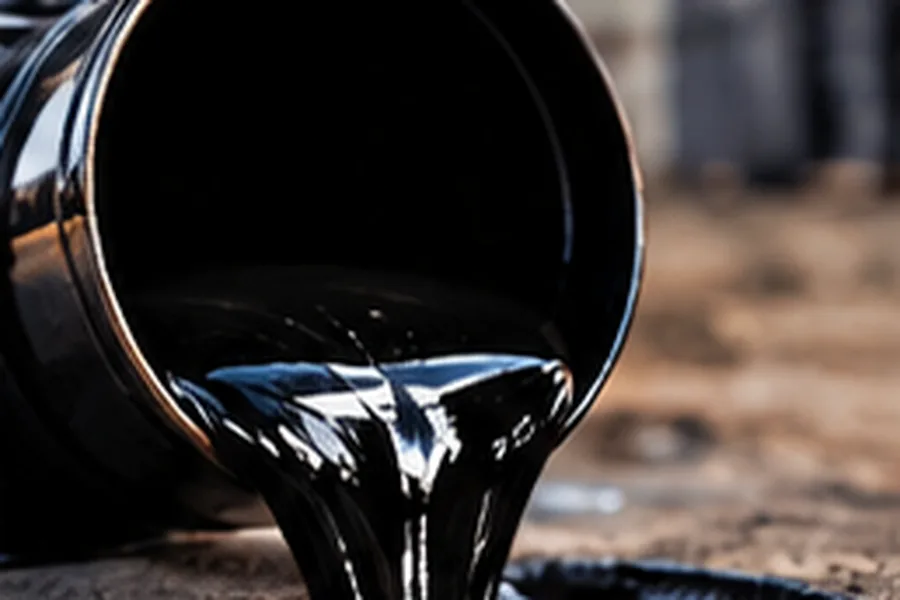 Bitumen VG10 – Bitumen Products | ZEDEXMART – VG10 paving grade bitumen pouring from a drum