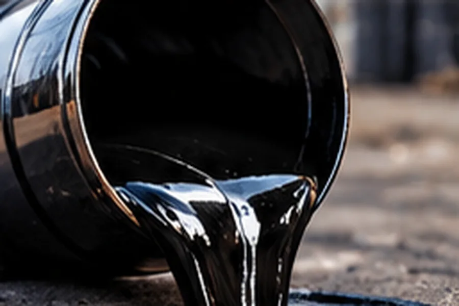 Bitumen VG20 – Bitumen Products | ZEDEXMART – VG20 paving grade bitumen pouring from a drum