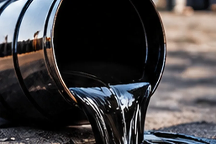 Bitumen VG30 – Bitumen Products | ZEDEXMART – VG30 paving grade bitumen pouring from a drum