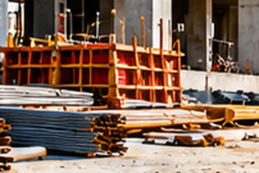 Construction Material Supply – Building Construction | ZEDEXMART – steel bars and formwork material at construction site