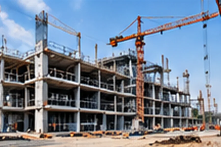 EPC Projects – Building Construction | ZEDEXMART – large EPC building project with tower cranes