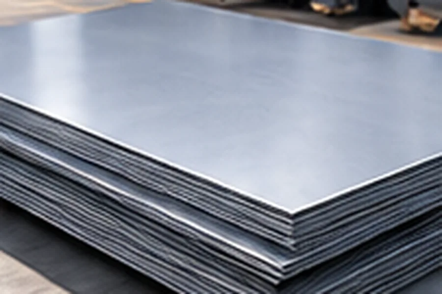 GP Sheet GP Sheet – Flat Steel Products – stack of galvanized plain steel sheets