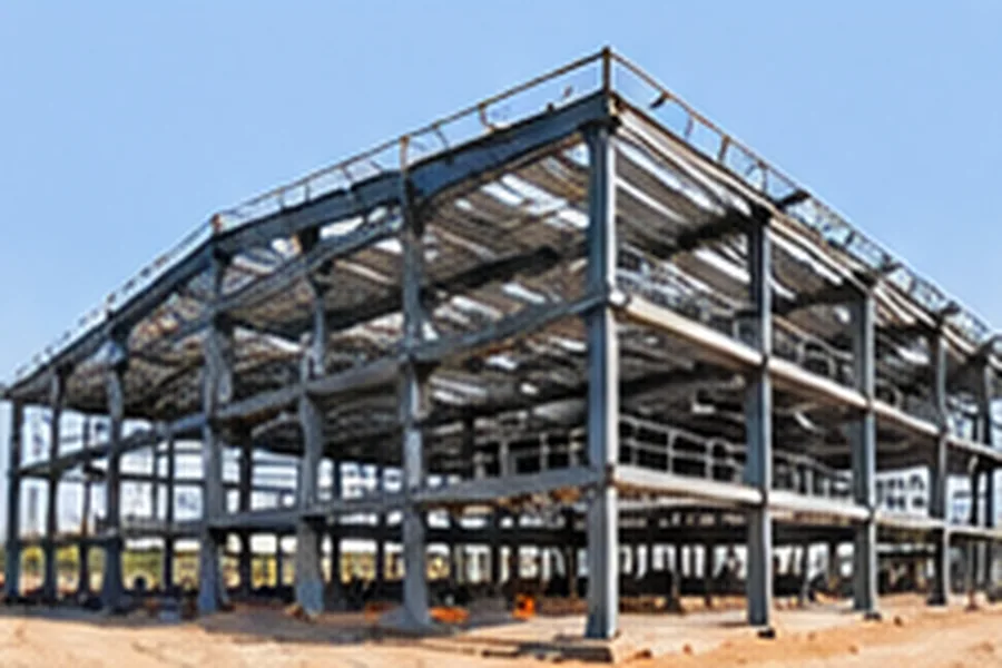 PEB Buildings – Building Construction | ZEDEXMART – pre-engineered steel building structure under construction