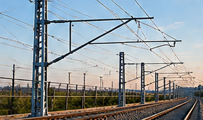 Railway Overhead Electrification (OHE) – Long Steel Products | ZEDEXMART – railway overhead electrification (OHE) masts and cantilever structures over track