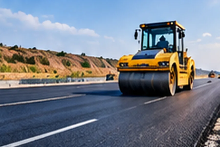 Road & Highway Works – Building Construction | ZEDEXMART – road roller laying bituminous highway
