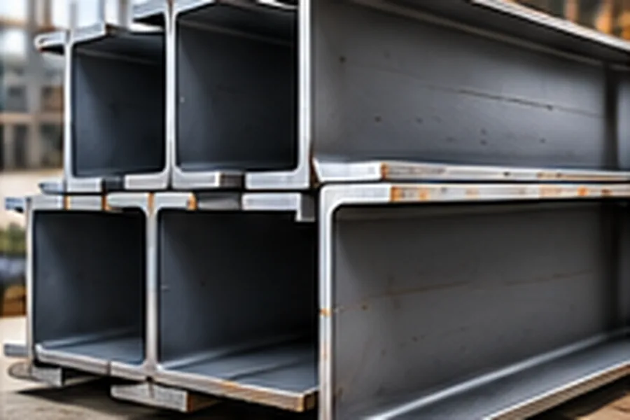 WPB Beams – Long Steel Products | ZEDEXMART – stack of WPB wide flange steel beams